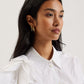 Oversized Corsage Detail Cotton Shirt