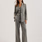 Herringbone Wide Leg Tailored Trousers