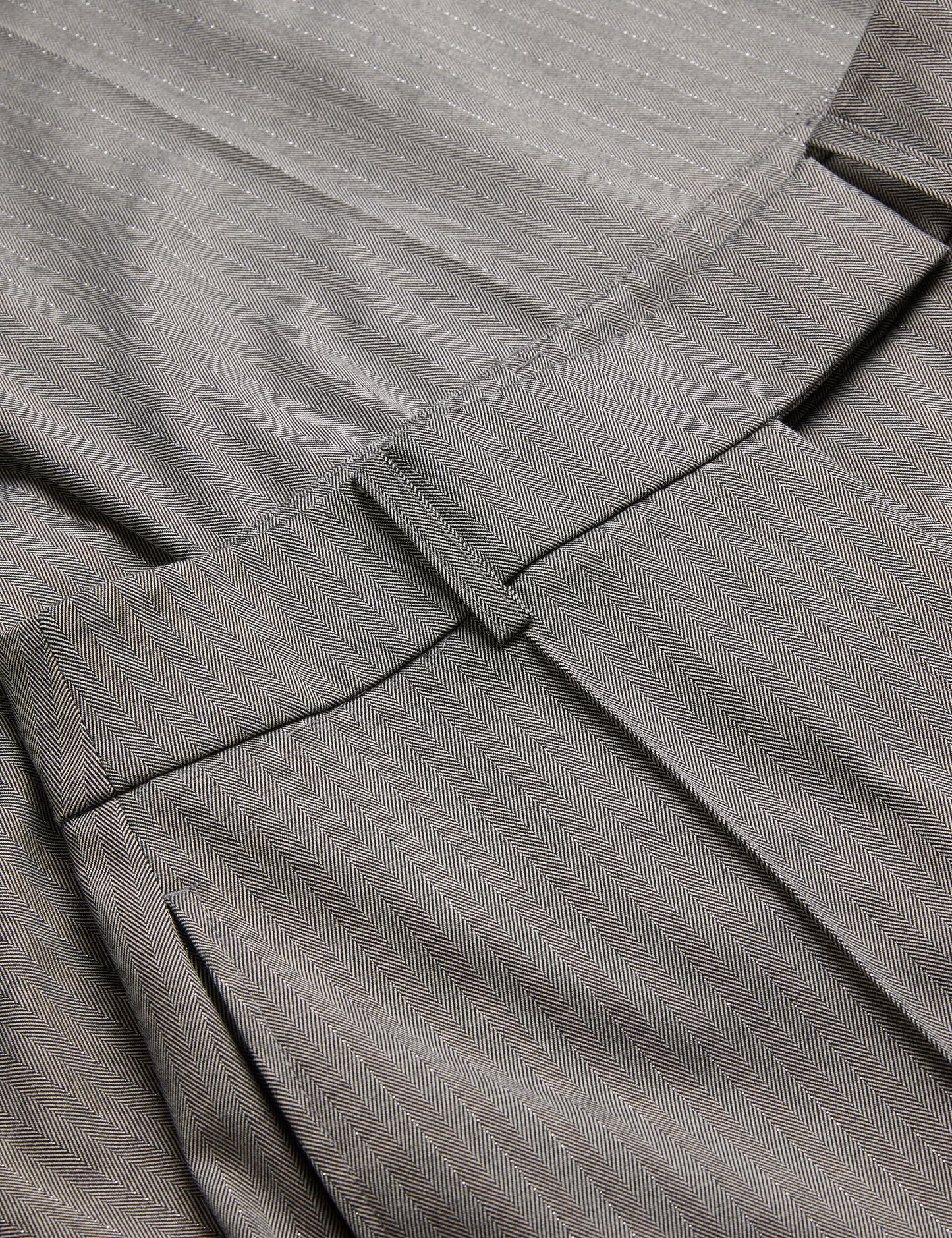 Herringbone Wide Leg Tailored Trousers