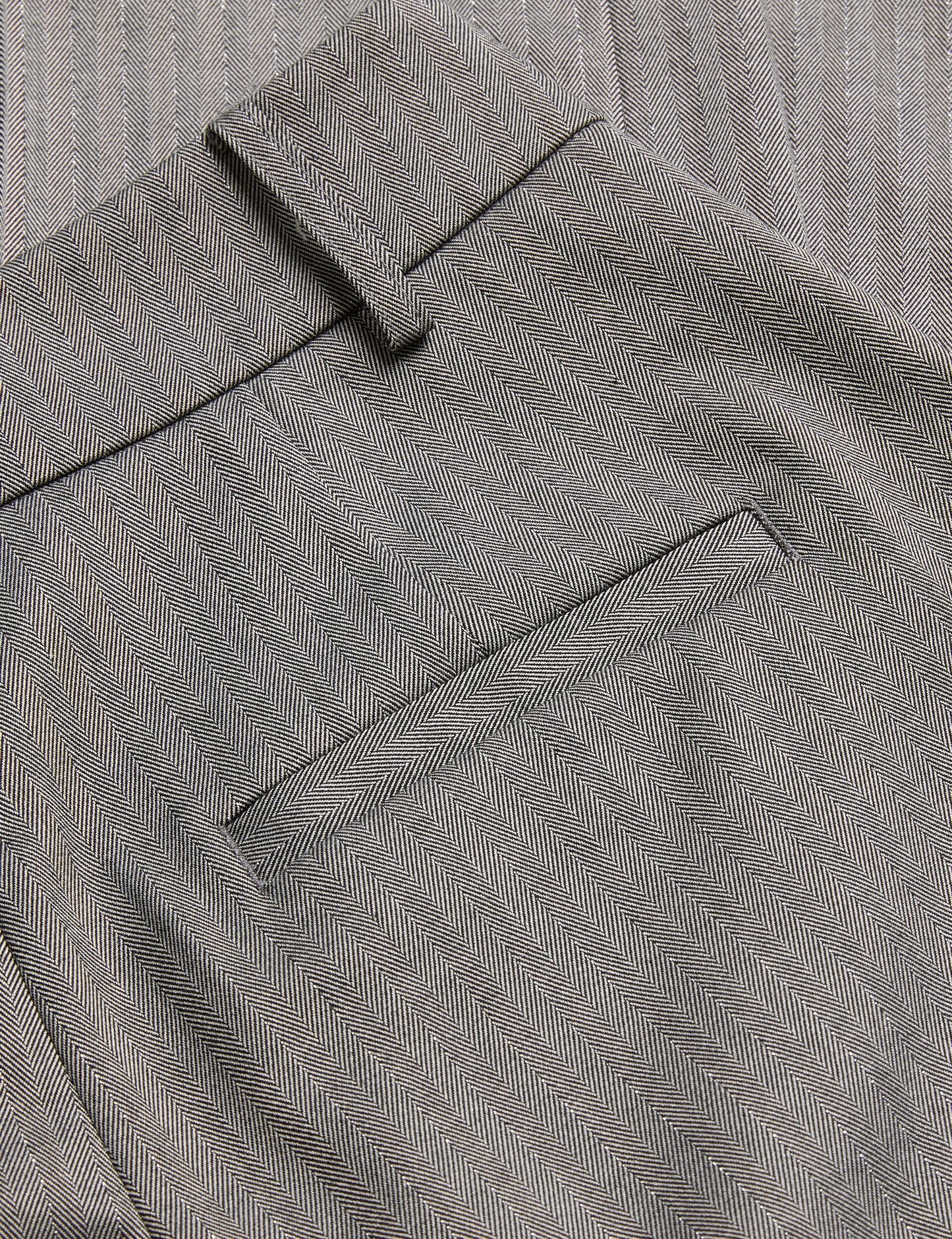Herringbone Wide Leg Tailored Trousers