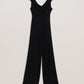 Off Shoulder Wide Leg Jersey Jumpsuit