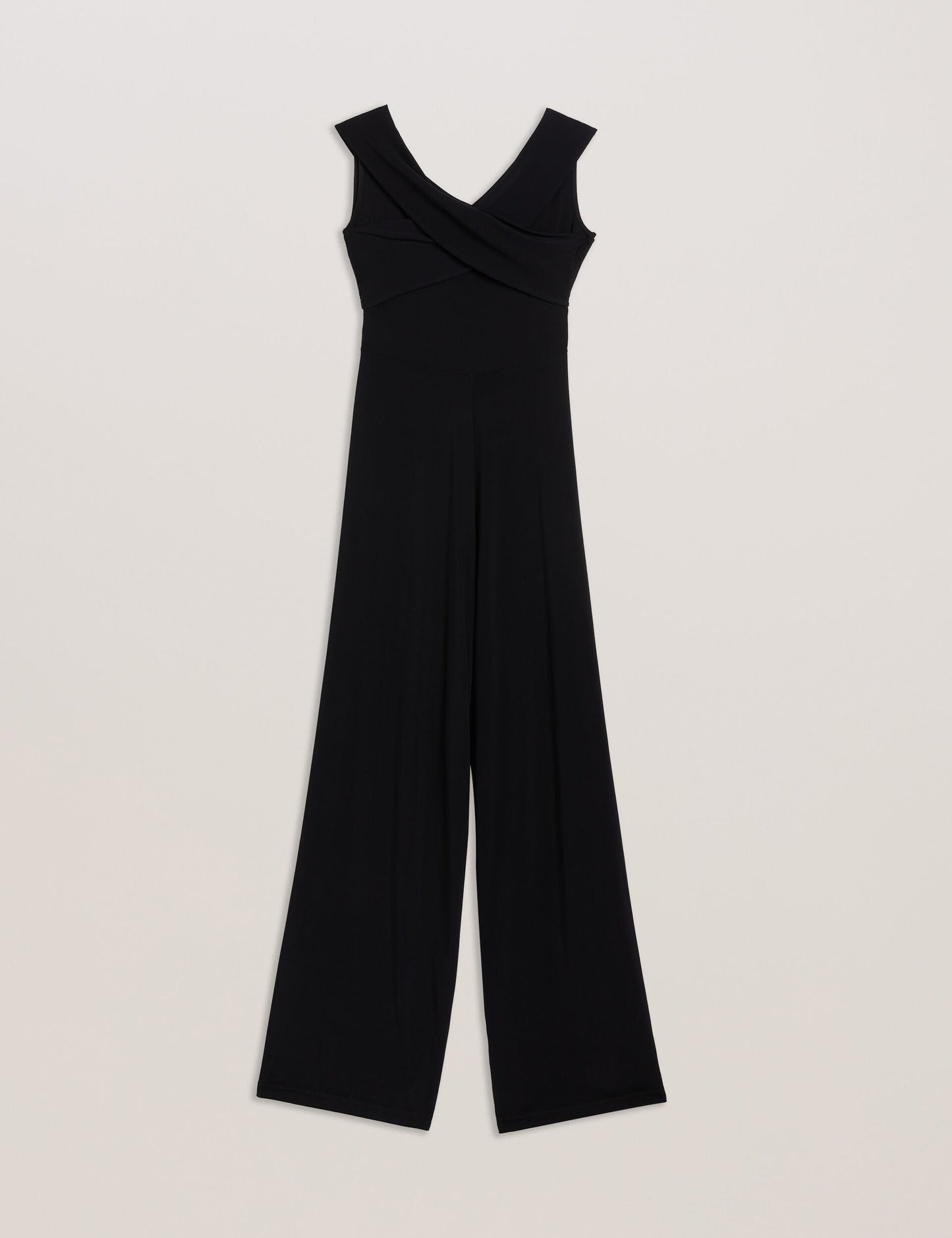 Off Shoulder Wide Leg Jersey Jumpsuit