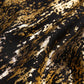 Foil Printed Slash Neck Mesh Top