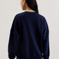 Textured Floral Graphic Cotton Sweatshirt