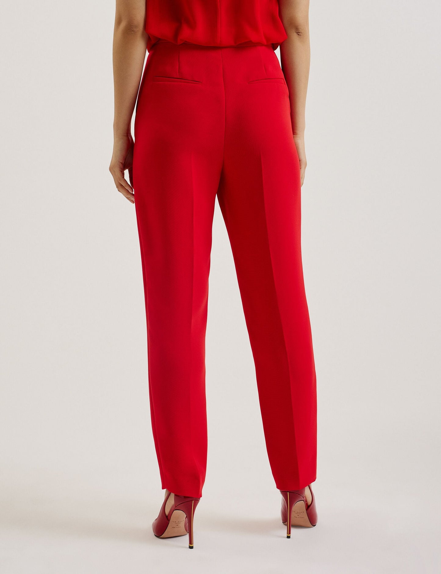 Tapered High Waisted Tailored Trousers