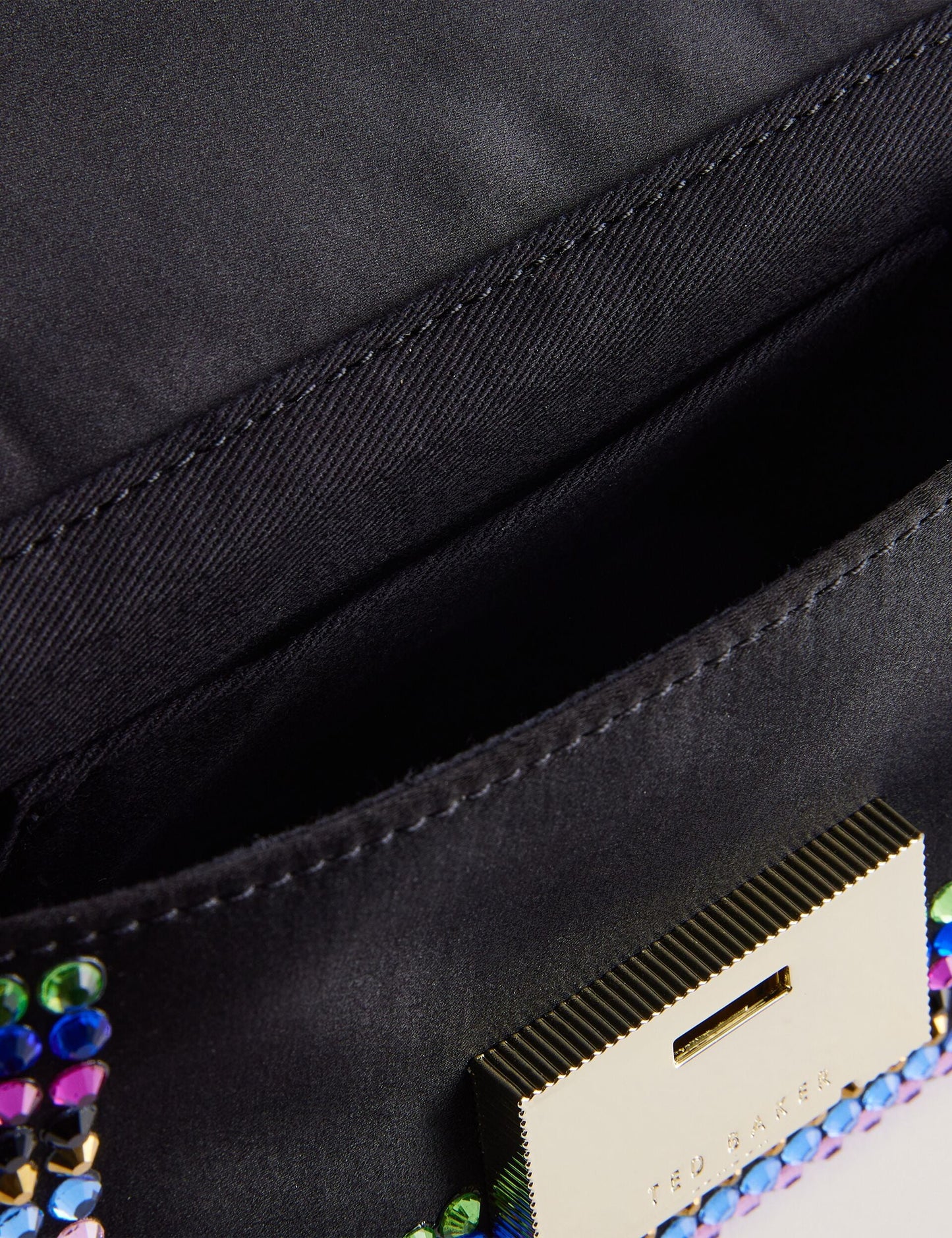 Striped Crystal Mini Cross Body Bag