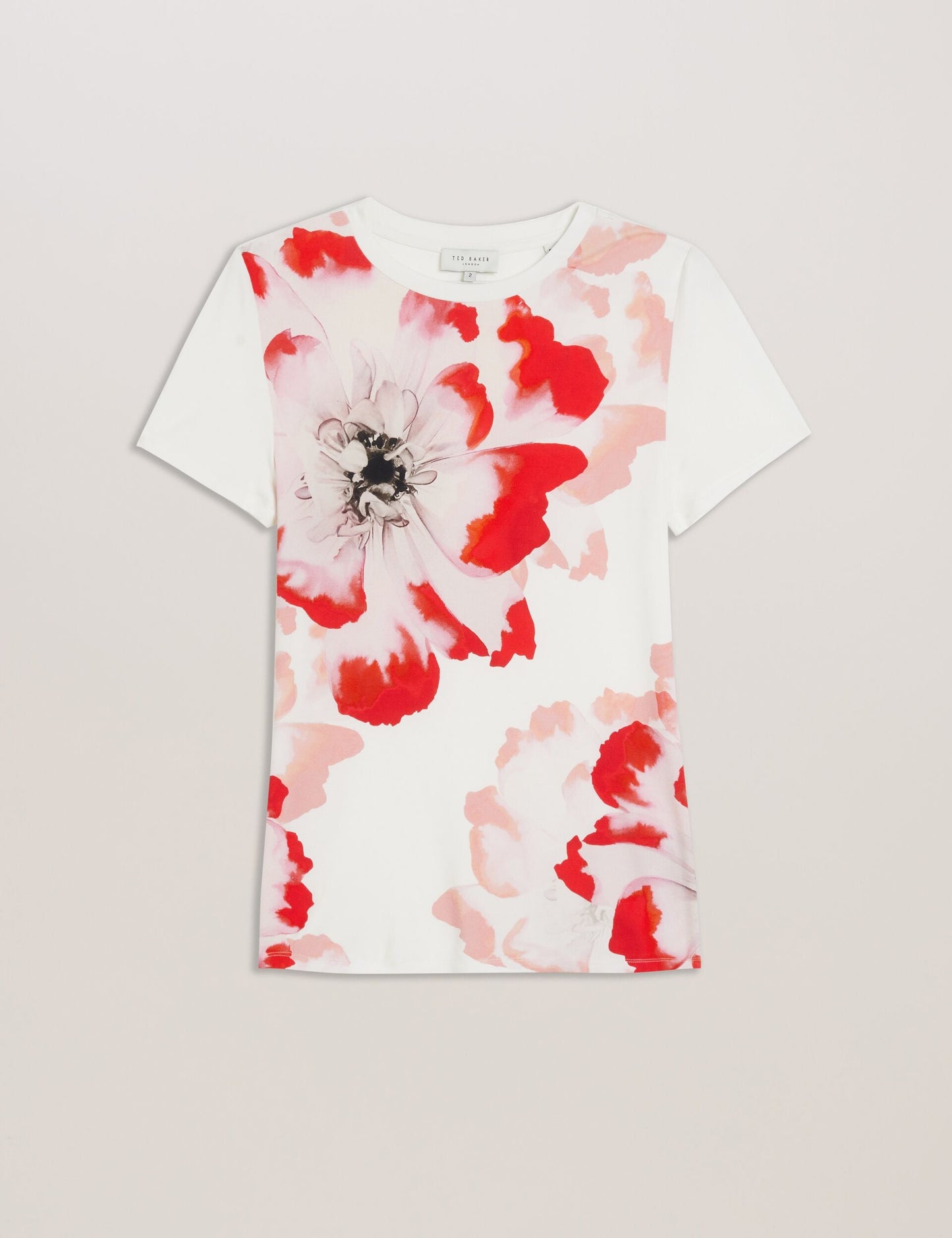 Floral Print Fitted Short Sleeve T-Shirt