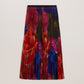 Printed Pleated Midi Skirt