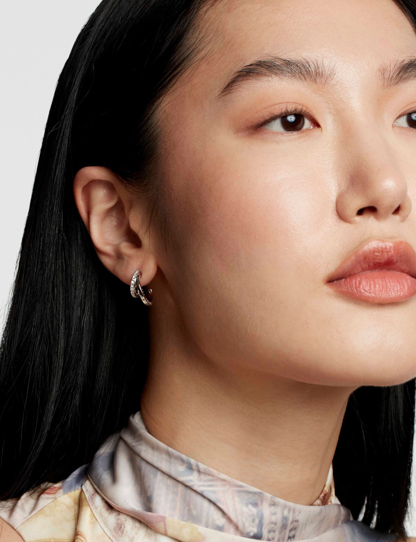 Crystal Double Hoop Earrings