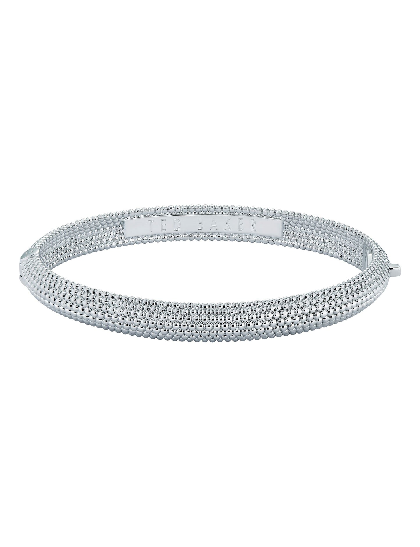 Dotted Texture Hinged Bangle Bracelet