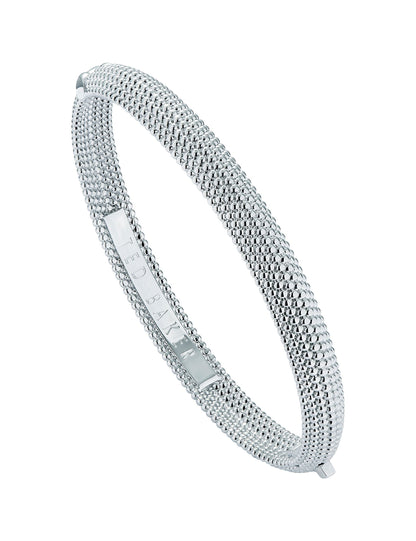 Dotted Texture Hinged Bangle Bracelet