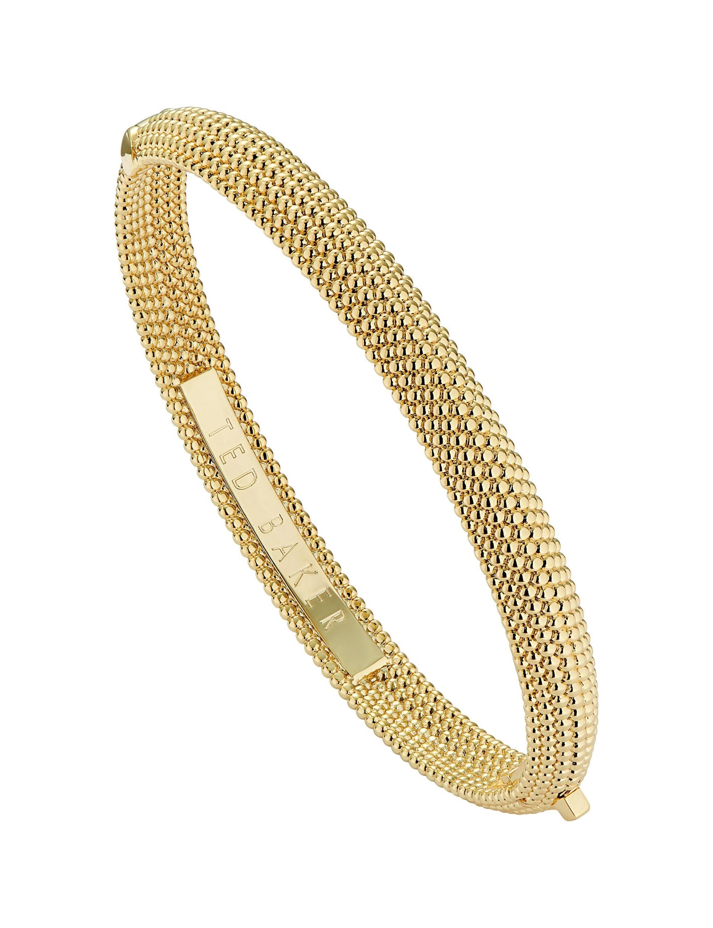 Dotted Texture Hinged Bangle Bracelet