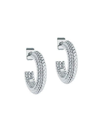 Dotted Texture Hoop Earrings