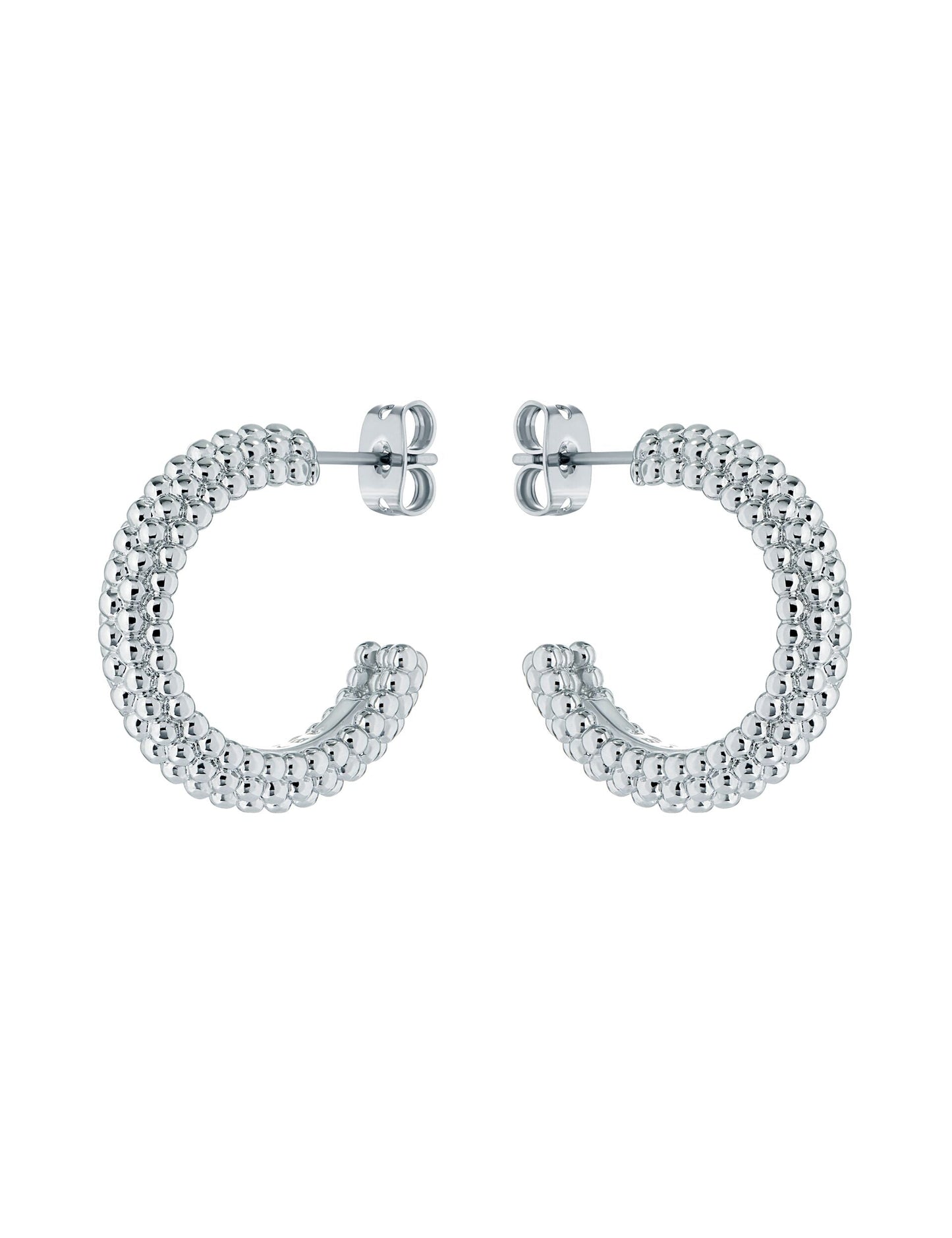 Dotted Texture Hoop Earrings