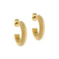 Dotted Texture Hoop Earrings