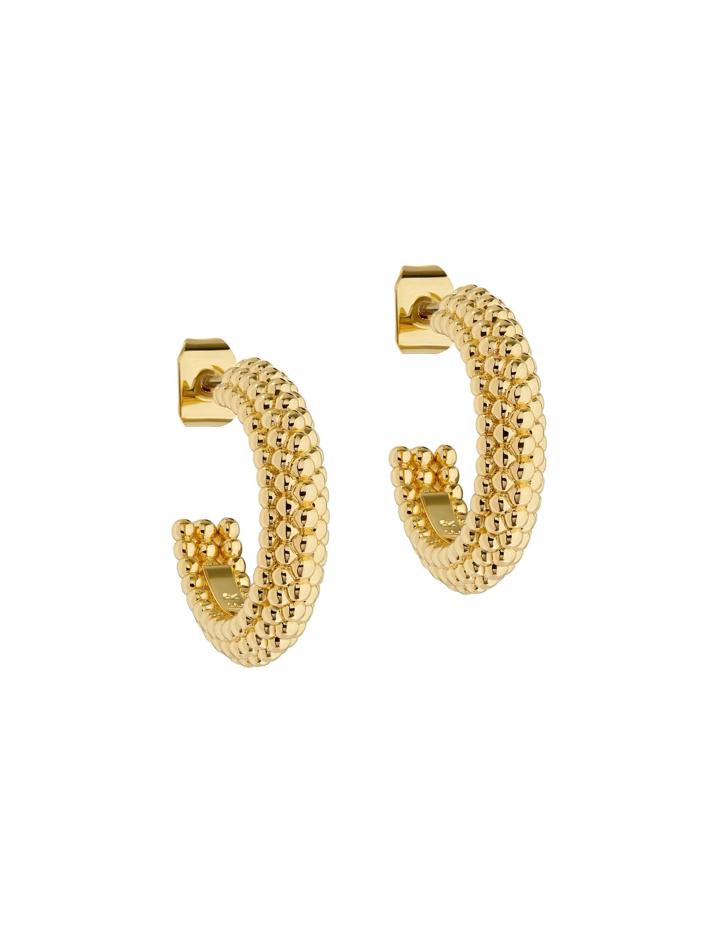 Dotted Texture Hoop Earrings