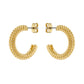Dotted Texture Hoop Earrings