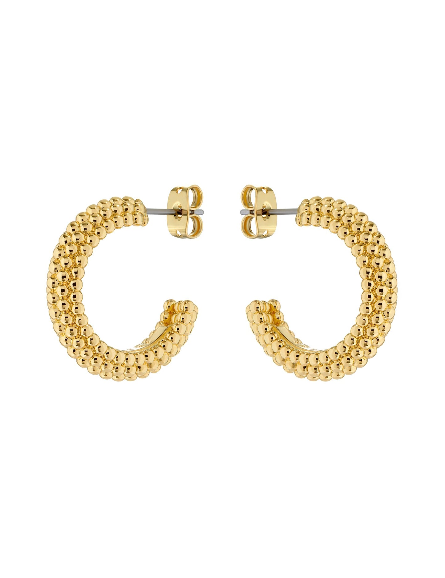 Dotted Texture Hoop Earrings