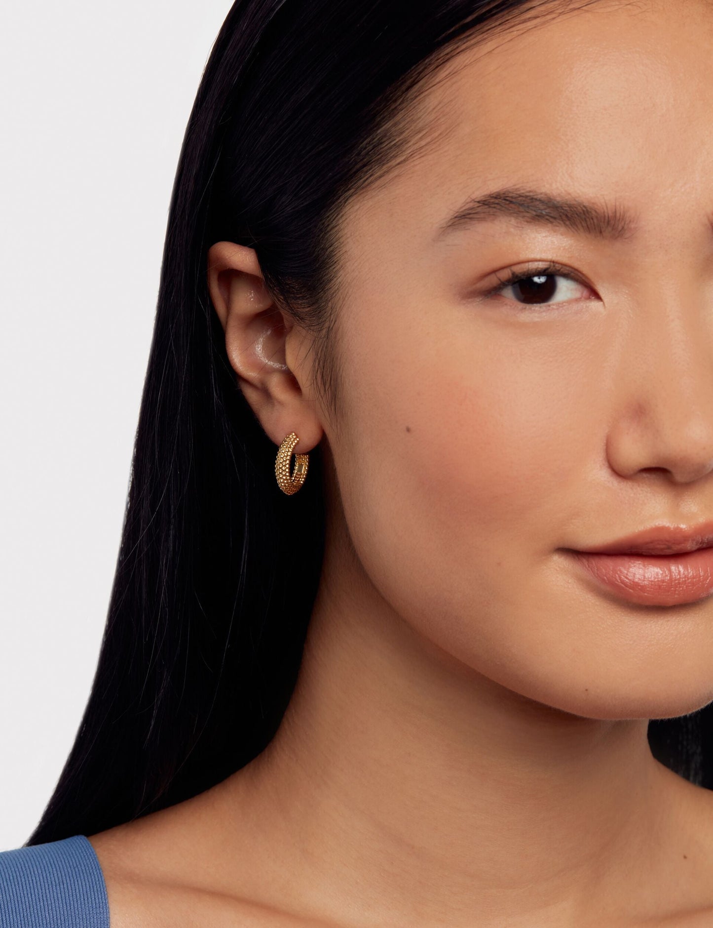 Dotted Texture Hoop Earrings