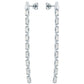 Baguette Crystal Long Drop Earrings