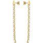 Baguette Crystal Long Drop Earrings