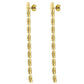 Baguette Crystal Long Drop Earrings