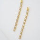 Baguette Crystal Long Drop Earrings