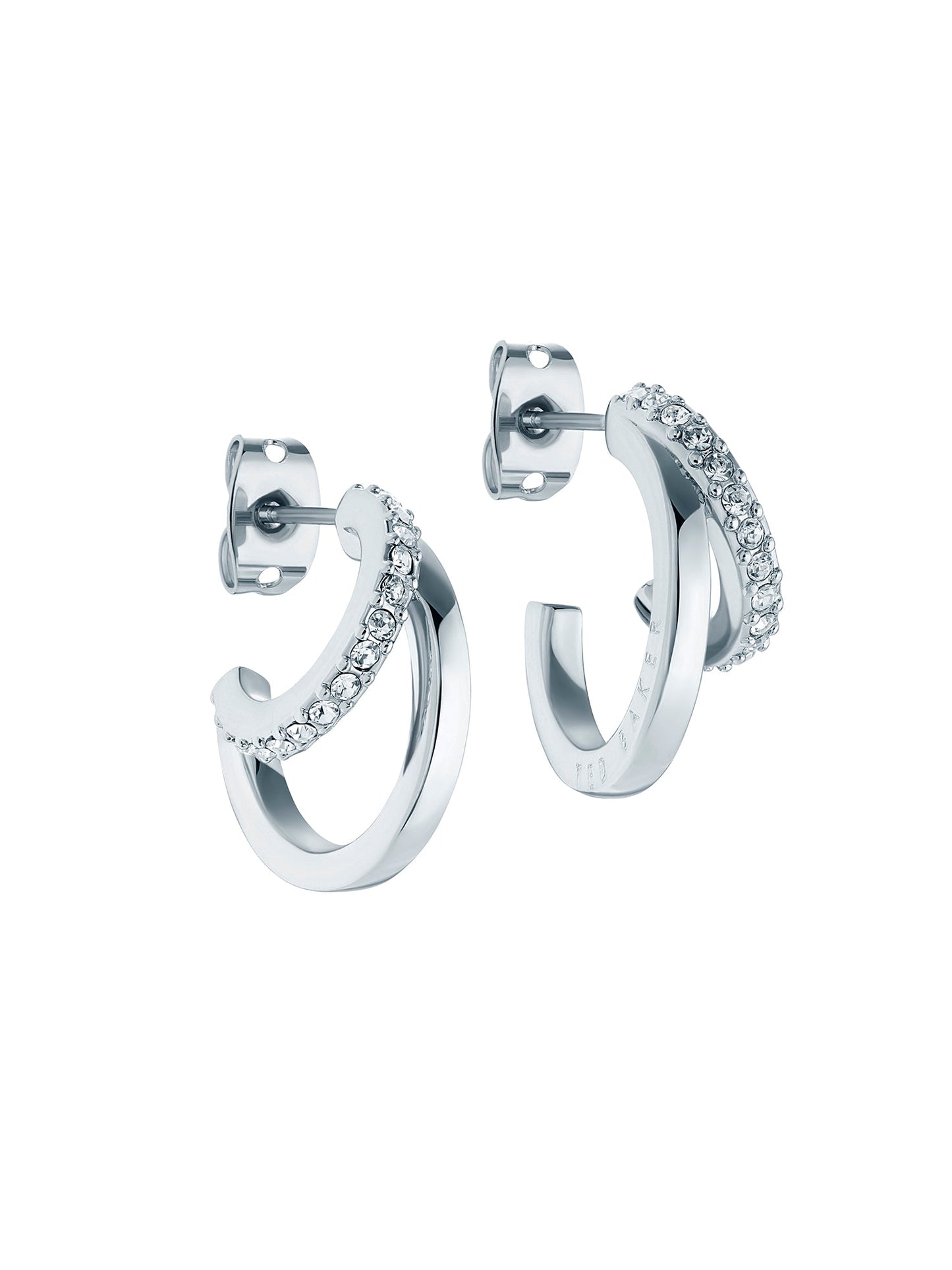 Crystal Double Hoop Earrings