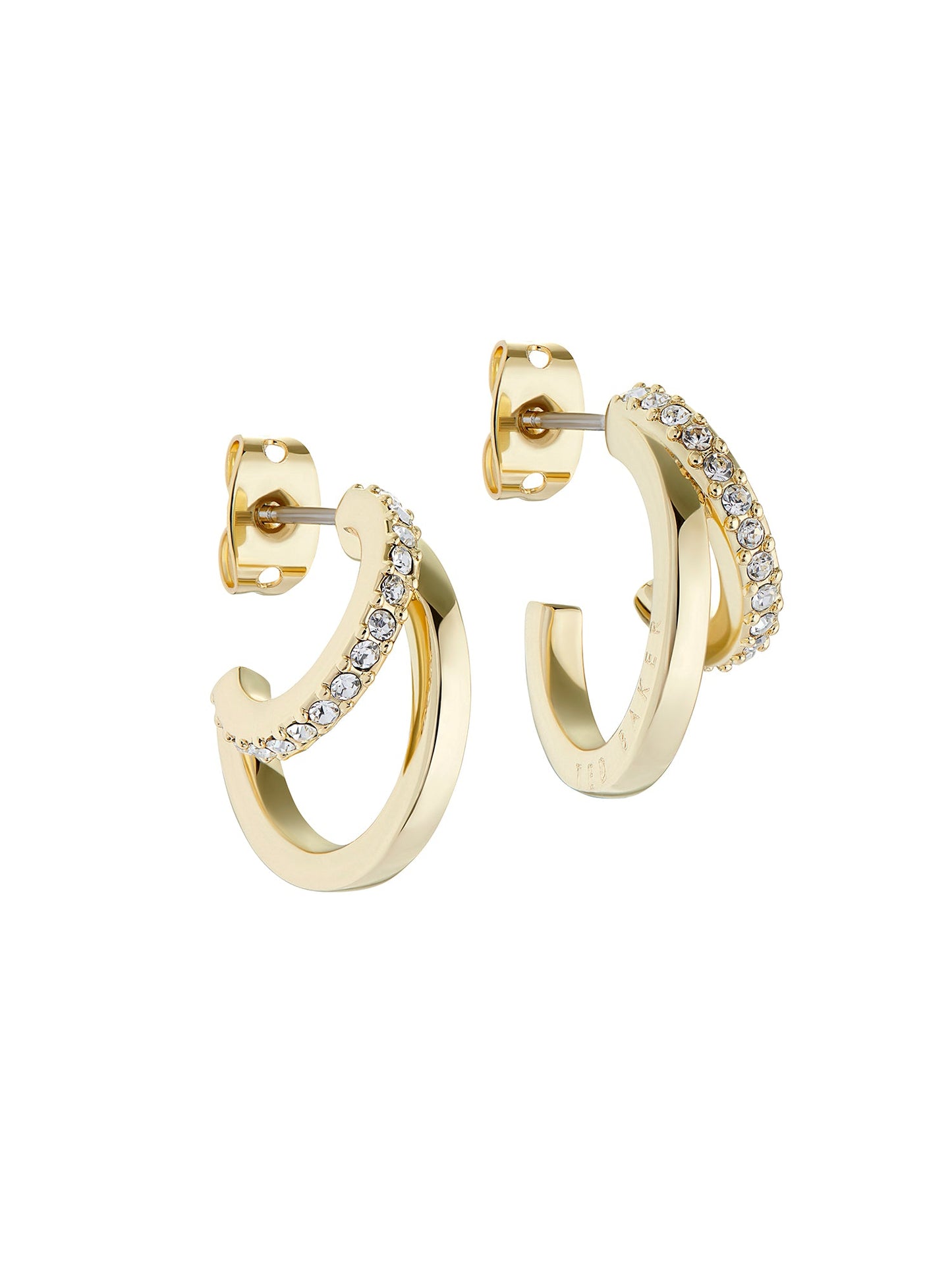 Crystal Double Hoop Earrings