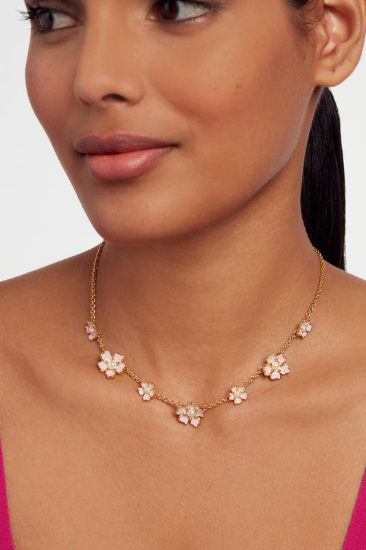 Painted Flower Necklace