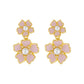 Painted Flower Drop Earrings