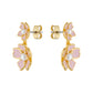 Painted Flower Drop Earrings