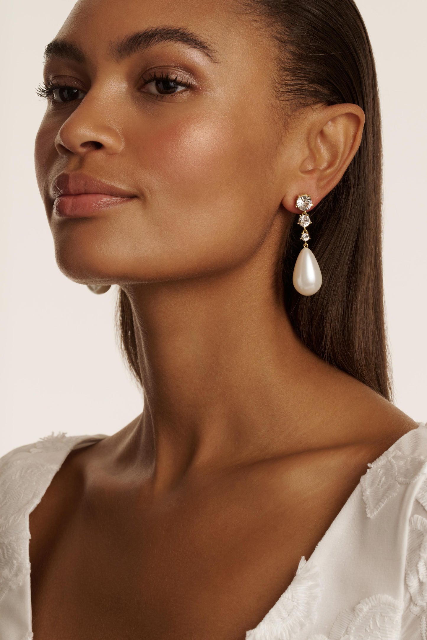 Statement Crystal Bead Drop Earrings