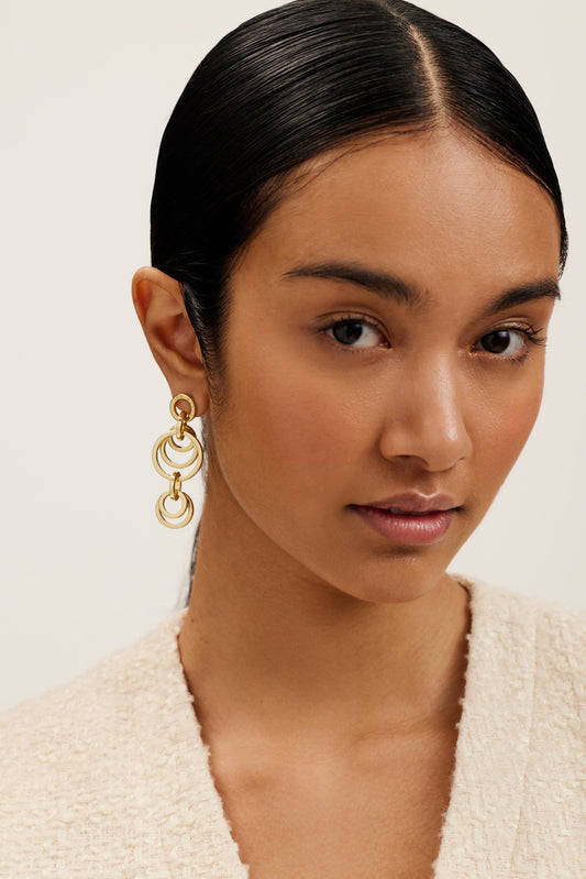Multi Hoop Drop Earrings