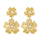 Flower Statement Drop Earrings