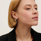 MELLIA Medium Double Crystal Hoop Earrings