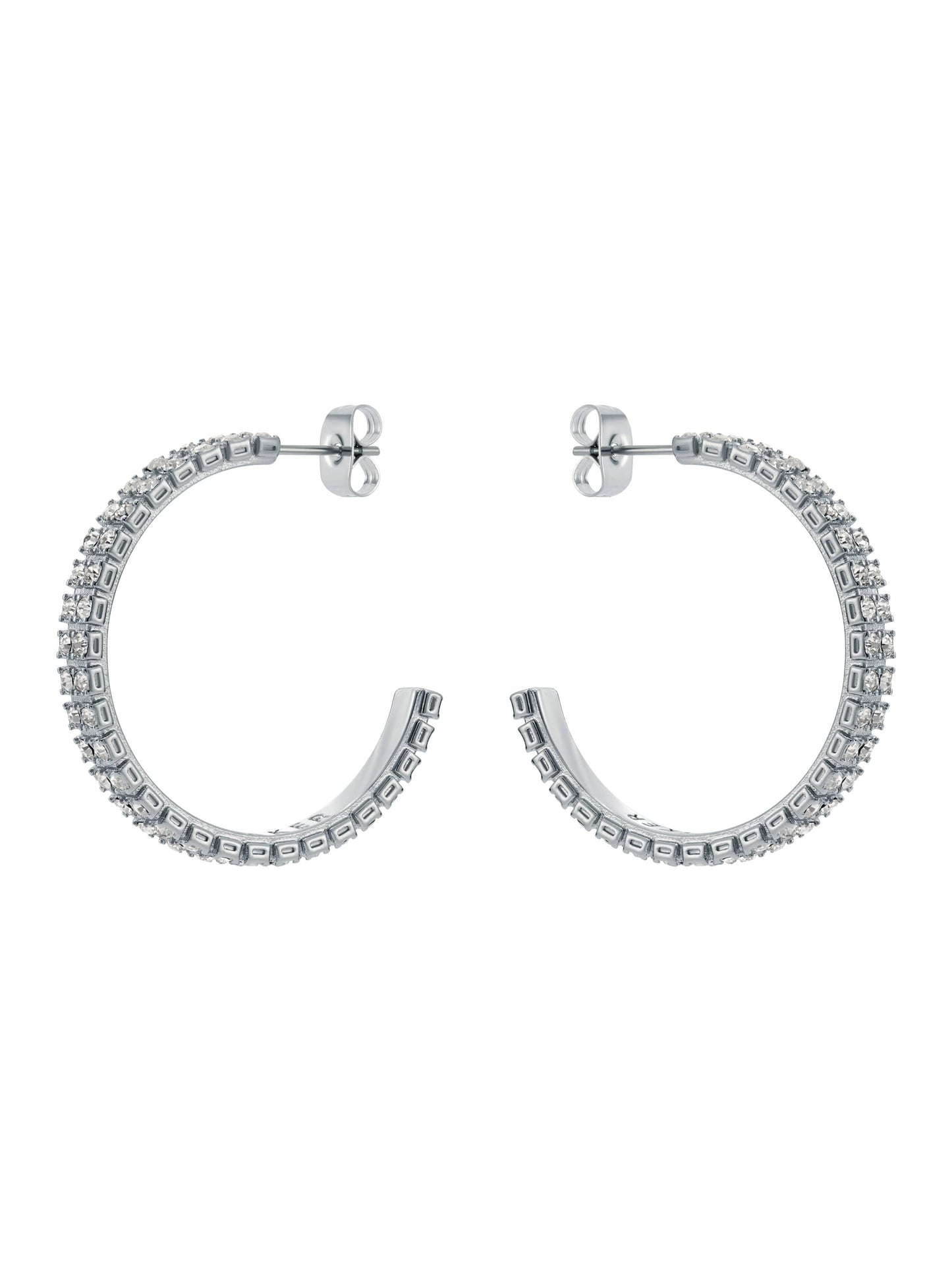 MELLIA Medium Double Crystal Hoop Earrings