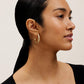 Medium Double Crystal Hoop Earrings