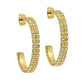 Medium Double Crystal Hoop Earrings