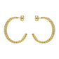Medium Double Crystal Hoop Earrings