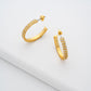 MELLIA Medium Double Crystal Hoop Earrings