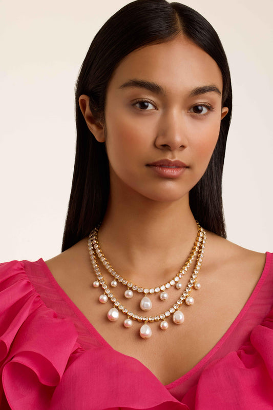 Pearl & Crystal Statement Necklace