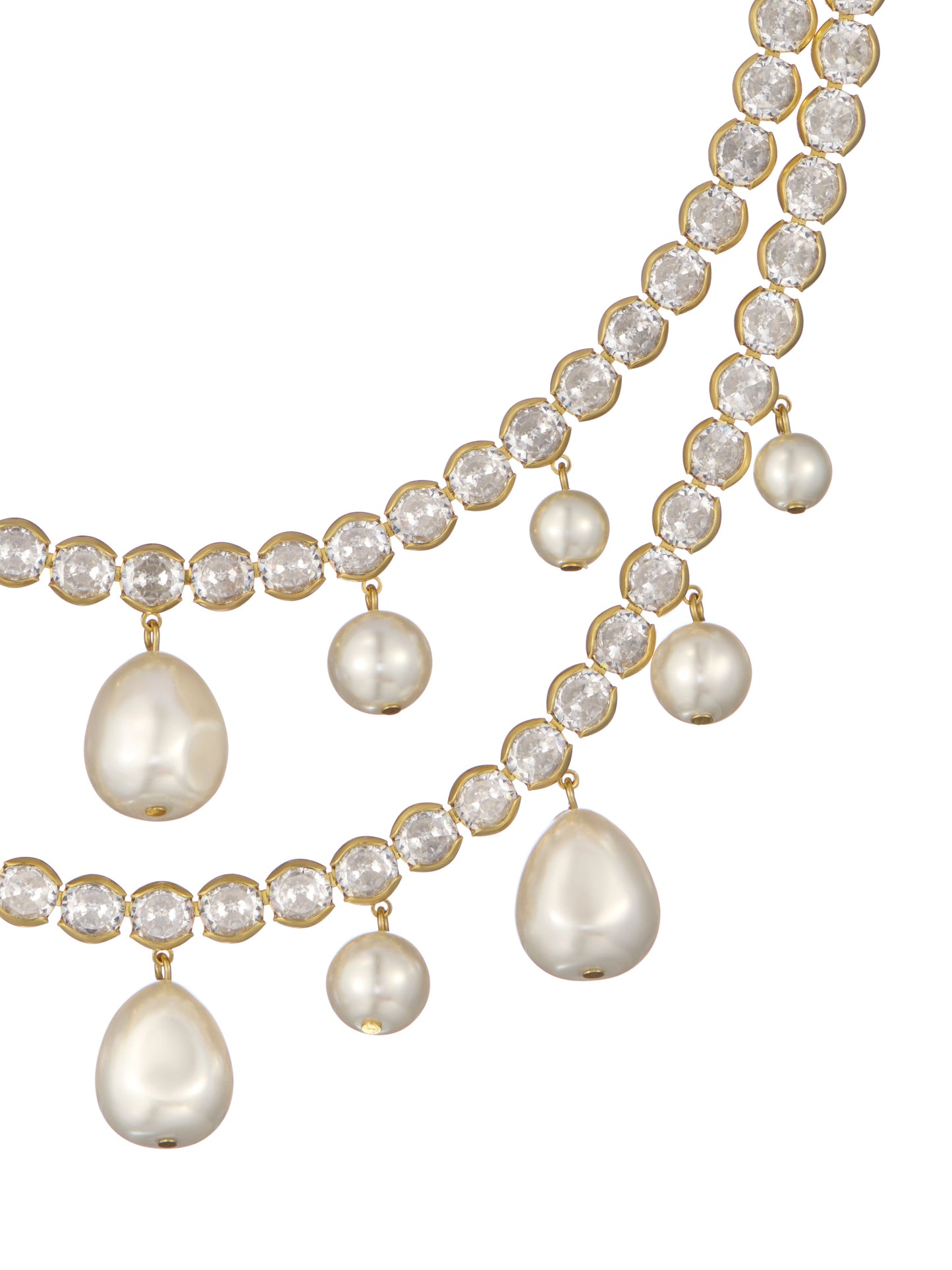 Pearl & Crystal Statement Necklace