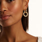 Double Link Crystal Drop Earrings