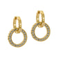 Double Link Crystal Drop Earrings