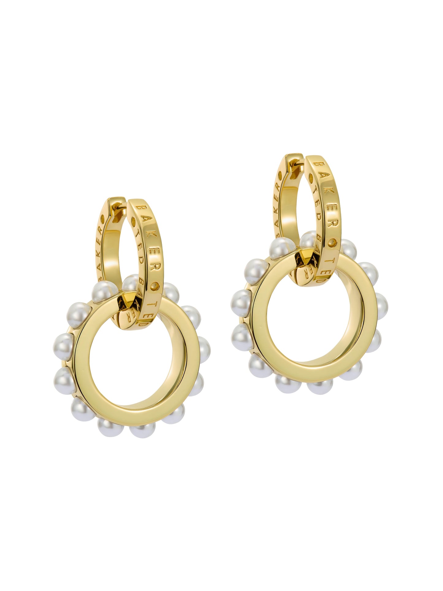 Double Logo Link Drop Earrings