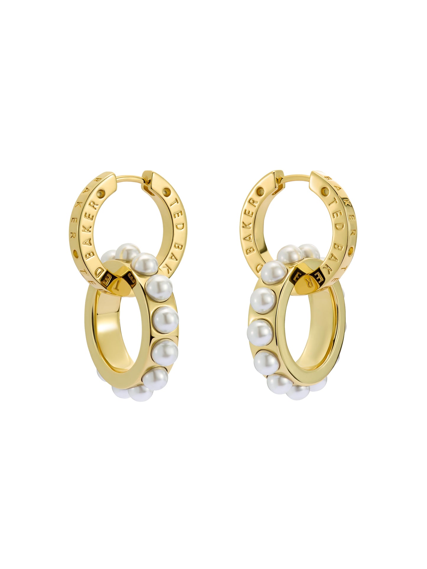 Double Logo Link Drop Earrings