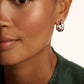 Crystal Cluster Hoop Earrings