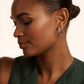Crystal Cluster Hoop Earrings