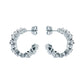 Crystal Cluster Hoop Earrings